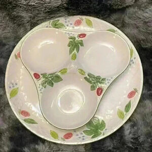 Country Berried Mikasa serving dish and pickle  dish